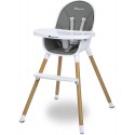 BEBE CONFORT Avista 2 w 1 Wysokie krzesełko dla dzieci od 6 miesięcy do 30 kg, Warm Grey