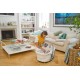 Chicco Baby Hug 5w1 Pro - łóżeczko, łóżeczko przenośne, leżaczek, krzesełko | White Cream