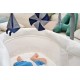 Chicco Baby Hug 5w1 Pro - łóżeczko, łóżeczko przenośne, leżaczek, krzesełko | White Cream