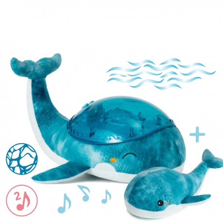 Projektor z grzechotką - Wieloryb biały - Cloud b® Tranquil Whale™ White Family