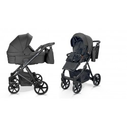 Milu Kids wózek dziecięcy 2w1 Lago Lux Dark Black